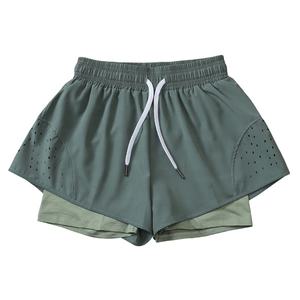 Pantalones cortos de gimnasio para correr cómodos de alta calidad para mujer, pantalones cortos de mujer con logotipo personalizado 2025 - Product Image 2