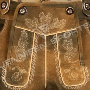 Nouveauté Bavarian Garments : Shorts Lederhosen traditionnels d'hiver pour hommes en cuir suédé de vache brodé, parfaits pour l'Oktoberfest - Product Image 3