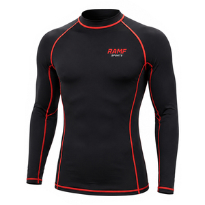Custom Quick Dry Rash Guard Jiu Jitus Breathable Sublimation Printed Rash guards Bjj for <b>Men</b> Full Sleeve Rash Guards - Product Image 3