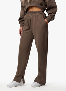Nueva llegada: Conjuntos deportivos grises con logo personalizado y diseño de ribetes para mujer, ropa de exterior informal, estilo urbano, conjuntos de jogger para mujer. - Product Image 4