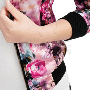 Eco Friendly Fabric Women Printing Varsity <b>Jackets</b> Soft Fabric Garment For Urban Casual Fashion Collections For Everyday Use - Product Image 6