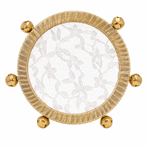 Tambourin traditionnel Dafli avec clochettes pour mariage Sangeet, Mehendi, Haldi, Dholki, Nuit du Henné, Garba et décoration de festival - Product Image 2