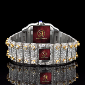 Reloj de Lujo Shreeji Jewels con Diamantes Moissanite de Alta Calidad, Acero Inoxidable, Cuadrado, 42mm, Analógico, Mecánico, Unisex, Correa de Moda - Product Image 2