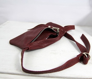 Riñonera con cremallera de cuero de grano completo, grande para mujer, bolsos pequeños clásicos para niñas, riñoneras de viaje informales a la moda - Product Image 4