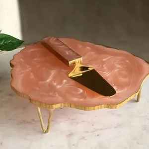 Soporte para Postres de Resina Ecológica de Primera Calidad, Resistente al Calor, Reutilizable, Exhibidor de Pasteles, Diseño Artesanal de Panadería por Lodi Impex - Product Image 1