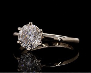 Classic Gold Engagement <b>Ring</b> with Lab Grown <b>Diamond</b> Elegant Wedding Anniversary Jewelry Gift for Women - Product Image 5