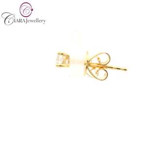 ต่างหูเพชรแท้ทรงเหลี่ยมบริลเลียนท์ 0.22 กะรัต G/VS ทองคำขาว 18K ดีไซน์เรียบหรู สวยงาม เหมาะสำหรับทั้งชายและหญิง - Product Image 5