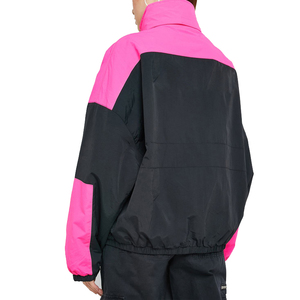 <b>Women</b> Windproof Racer <b>Jacket</b> Full Zip Stand Collar Contrast Color Block Drop Shoulder Long Sleeve Polyester Material <b>Utility</b> - Product Image 5