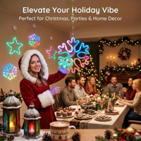 Guirlande lumineuse LED en forme d'étoiles, alimentée par piles, avec ventouses, pour décorations de Noël, de fêtes, de fenêtres et de murs