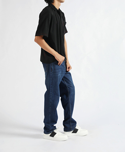 Suéter de punto de manga corta para hombre, estilo casual urbano, 100% algodón, color personalizado, liso, transpirable, tipo polo. - Product Image 2