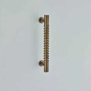 Antique <b>Copper</b> Scroll Door <b>Handle</b> Vintage Style Zinc Alloy Interior Door Lever Traditional Furniture Hardware <b>Handle</b> Set - Product Image 2