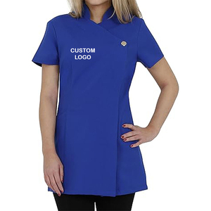 T-shirt d'uniforme professionnel pour spa et salon de beauté, tenue de travail pour esthéticiennes et personnel féminin - Product Image 1