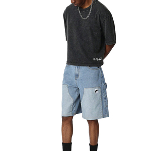 T-shirt oversize noir en coton pour homme, manches courtes, col rond, style streetwear, imprimé lettres dessinées à la main au dos, en tissu jersey - Product Image 2