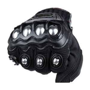 ถุงมือหนังมอเตอร์ไซค์สีดำ หนังแท้ ราคาขายส่ง ขายดี คุณภาพสูง กันลื่น - Product Image 5