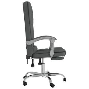 Silla de Oficina Ajustable de Poliéster Gris Oscuro para Masajes - Product Image 4