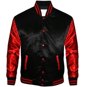Chaquetas universitarias de satén para hombre de alta calidad con etiqueta personalizada Precio al por mayor hecho en fábrica - Product Image 1