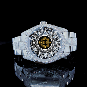 Montre de luxe sportive et tendance en quartz et moissanite, bijoux hip-hop en argent 925, cadeau de fiançailles pour elle ou lui - Product Image 1