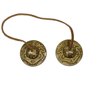 Címbalos Tibetanos de Latón para Oración, Pooja, Meditación, Campanas Tradicionales para Templo, Decoración del Hogar, Práctica de Yoga - Product Image 2