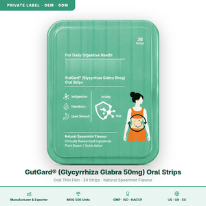 Suplemento Energético Vegano en Tiras Orales Delgadas Guduchi Giloy 50mg, Sabor a Menta Natural, 30 Tiras, Marca Privada OEM para Adultos - Product Image 5