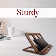 Ergonomic Wooden Laptop <b>Stand</b> Foldable Adjustable Laptop Holder Desktop Notebook Riser <b>for</b> Office and Home - Product Image 2