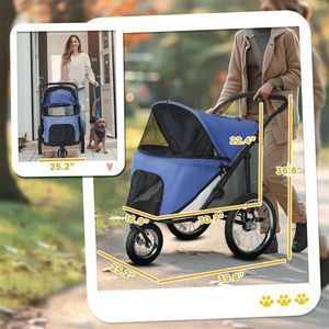 Passeggino per cani trasportino Premium per viaggi convenienti con il tuo amico peloso - Product Image 6