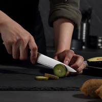 Couteaux de cuisine pour femmes, couteau utilitaire, petit couteau à fruits, hachoir, couteau de chef Damas, couteau utilitaire fait à la main de 5 pouces