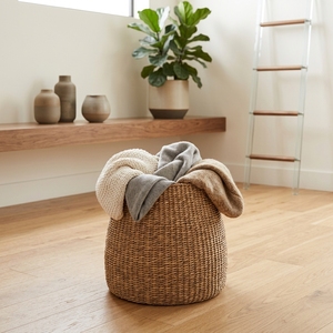 Cesta de Almacenamiento Tejida de Fibra Natural Bogel, Maceta Rústica, Organizador Decorativo para el Hogar, Cesta para Ropa Sucia - Product Image 2