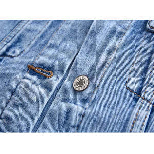 Chaqueta Vaquera de Mezclilla para Mujer, Lavada a la Piedra, de Primera Calidad, Informal, de Manga Larga, a la Moda, Personalizada, OEM, ODM, Venta al por Mayor - Product Image 5