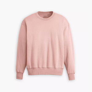 Suéter de Punto de Corte Regular, Color Sólido, Informal, para Otoño, Unisex, Cuello Redondo, Color Rosa - Product Image 1