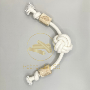 Fabricante de Vietnam HOANG LINH SG Kimy + 84938616690 seguro plástico café madera perro masticar palo juguete mixto algodón cuerda juguetón cachorros - Product Image 3