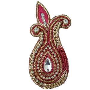 Parches Decorativos de Alta Calidad con Bordado de Lujo, Hechos a Mano, con Cobre y Zari, para Blusas, Saris, Kurtis, Vestidos y Chaniyacholi - Product Image 1