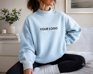 เสื้อสเวตเชิ้ตคอเต่าทรงโอเวอร์ไซส์สำหรับผู้หญิง ผ้าฟลีซเนื้อนุ่ม สไตล์สตรีทแวร์ลำลอง - Product Image 1