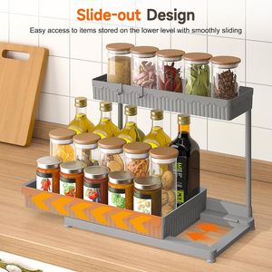 Set da 3 Organizzatori Estraibili a L Multiuso per Sotto Lavello, per Bagno e Cucina, Modello 2026 - Product Image 2