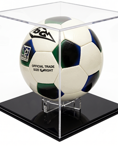 High Clear Square Basketball Baseball Soccer Ball Storage <b>Box</b> Modern Eco-friendly Acrylic <b>Display</b> Case with Removable Riser - Product Image 3