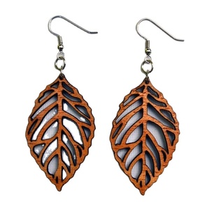 Boucles d'oreilles en bois pour femmes Designer de haute qualité tendance bijoux en bois personnalisés mode africaine grande déclaration feuilles rectangulaires - Product Image 1