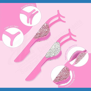 Pinzas Aplicadoras de Pestañas de Acero Inoxidable, Herramienta de Precisión Antiestática para Pestañas Postizas, Color Personalizado, Logotipo, Maquillaje de Belleza - Product Image 3