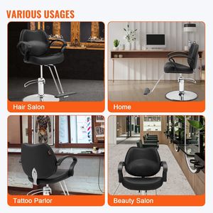 Heavy Duty pompa idraulica sedia da barbiere per Hair Stylist 360 gradi girevoli nero Beauty Spa Shampoo salone sedia 330 Lbs Chair - Product Image 6