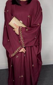 Abaya Profesional Azul Marino Oscuro para Mujer, Corte Entallado, Vestido Islámico Modesto, Ropa de Noche de Lujo, Estilo Dubái, Vestido Azul Medianoche - Product Image 6