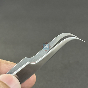 Pince à épiler courbée pour cils, en acier inoxydable, idéale pour les extensions de cils volume – Meilleure vente - Product Image 5