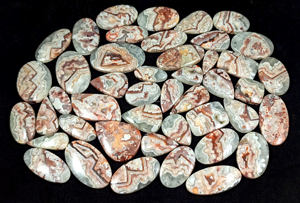 Lote al por mayor de cabujones naturales de ágata de encaje loco, varias formas y tamaños, piedras preciosas sueltas para la fabricación de joyas - Product Image 2