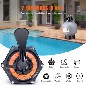 Sistema di Filtraggio a Sabbia per Piscine Interrate da 22 Pollici, Fino a 55 GPM di Portata, Valvola Multiporta a 7 Vie, Costruzione in ABS - Product Image 4