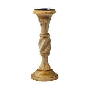 Set of 3 Wood <b>Candle</b> Stand <b>Glass</b> <b>Hurricane</b> Pillar <b>Candle</b> <b>Holder</b> Wooden Church <b>Candle</b> Stand Christmas Decor - Product Image 6