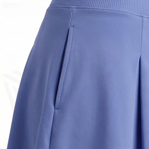 Jupe courte plissée pour femme, taille élastique, spandex, polyester, sportive, couleur unie, respirante, toutes saisons - Product Image 5