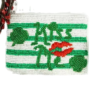 Monedero de cuentas con diseño multicolor personalizado, hermoso monedero con cuentas. - Product Image 1