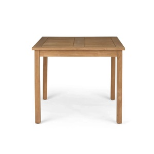 Mesa de Comedor Convertible Cuadrada Ensamblada, Hecha de Madera de Teca Sólida, Ecológica, Duradera, Diseño Moderno de Bistro, Muebles para Comedor - Product Image 2