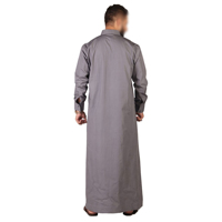 Túnica Árabe Tradicional para Hombre, Estilo Thobe/Jubbah, Larga hasta el Suelo, Manga Larga, Transpirable, Ligera, de Algodón, Elegante e Informal, Gran Venta