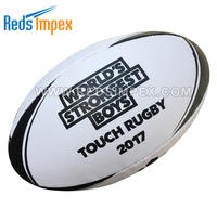 Ballon de rugby promotionnel en caoutchouc synthétique durable, logo entièrement personnalisable, idéal pour les événements d'entreprise, la promotion sportive