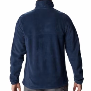 Veste polaire pour homme en polyester, à capuche ample, avec poche zippée, en sherpa épais et chaud, à contraste de couleurs - Product Image 2