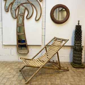 Chaise longue d'extérieur moderne pliable en bambou naturel artisanal, écologique, pour salon, chambre à coucher, fabrication vietnamienne - Product Image 3