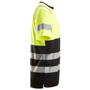 <b>Hi</b> <b>Vis</b> Reflective Work <b>T</b>-<b>Shirt</b> Men Short Sleeve Quick Dry Polyester Safety <b>Shirt</b> Color Blocked Summer Casual Wear - Product Image 4